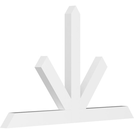 Ekena Millwork Saratoga Architectural Grade PVC Gable Bracket, 84"W x 52 1/2"H x 4"D x 6"F, 15/12 Pitch GBP084X53X0406SAR00